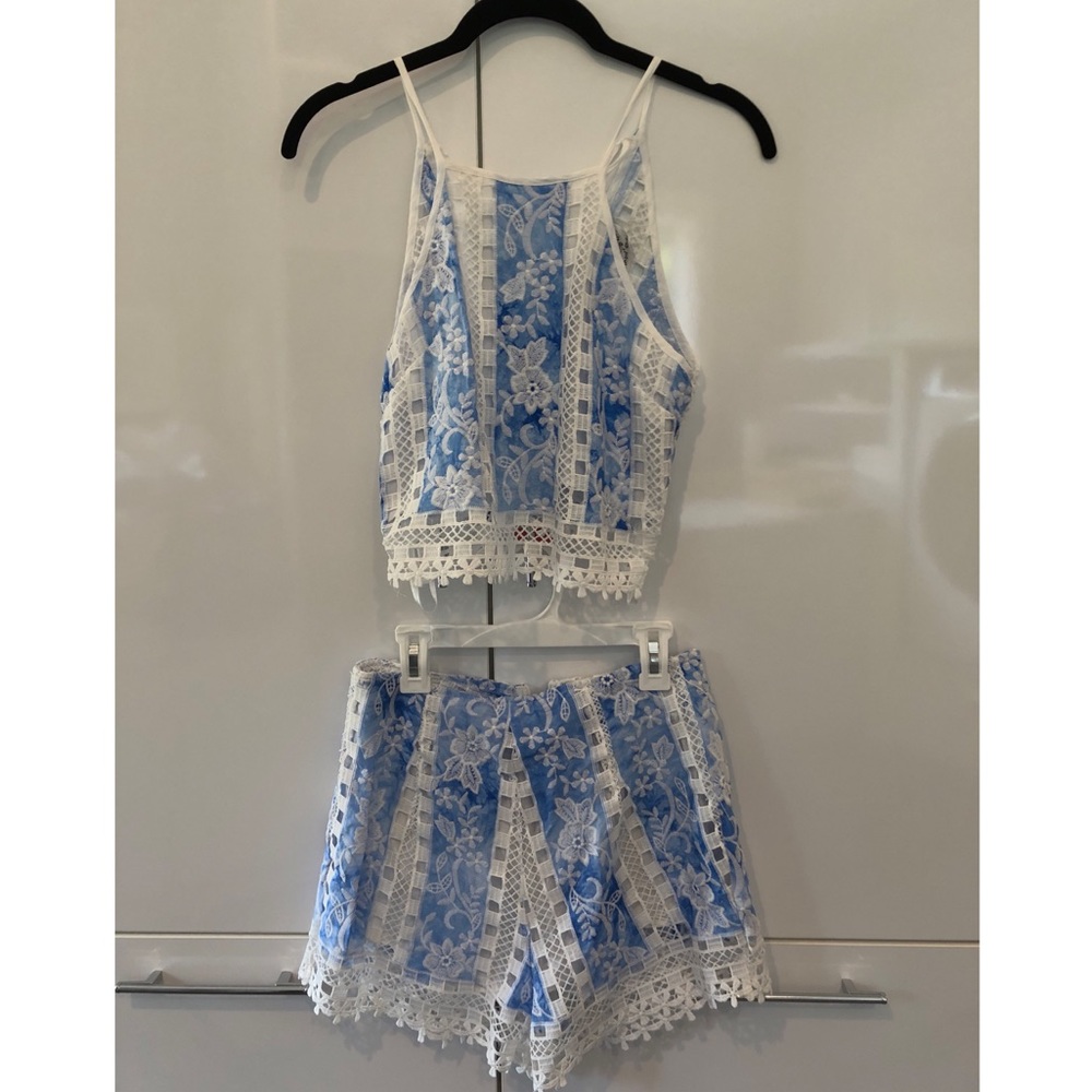 LF Angel Biba matching crop top and shorts